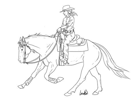 Cute Horse Coloring Pages, Western Horse Drawing, Horse Lineart, Horse Line Art, Horse Base, Animal Drawing Inspiration, Horse Pencil Drawing, Ride Drawing, Cowboy Artwork