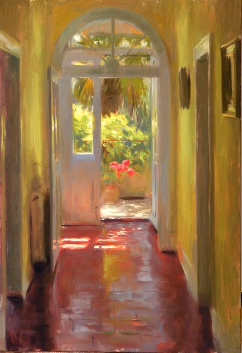 Interior Paintings, Interior Painting, Back Door, Arte Sketchbook, Paintings I Love, Back Doors, Interior Art, Interior Paint, Beautiful Paintings