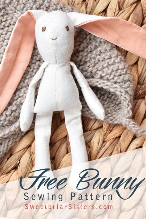 Bunny Doll Pattern Free, Bunny Doll Pattern Free Sewing, Sewing Bunny, Doll Patterns Free Sewing, Bunny Sewing, Sewing Template, Mini Bunny, Doll Patterns Free, Sewing Templates