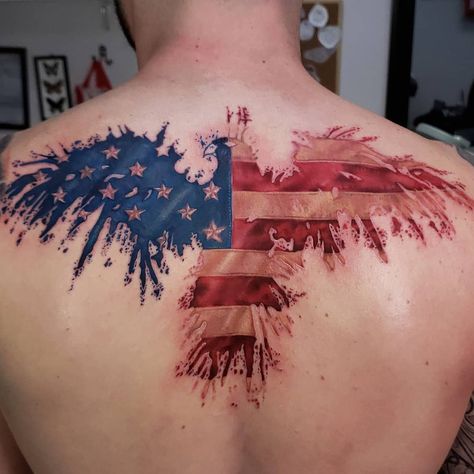 CHRIS SANCHEZ on Instagram: “American flag piece from yesterday. Dm now booking end of March and April. . . . #tattoo #tattoos #tats #ink #inked #inkedup #americaneagle…” We The People Tattoo Design, American Flag Tattoos For Women, Patriotic Tattoos, Flag Tattoo, Now Booking, Art Tattoos, Maple Leaf Tattoo, Body Art Tattoos, Watercolor Tattoo