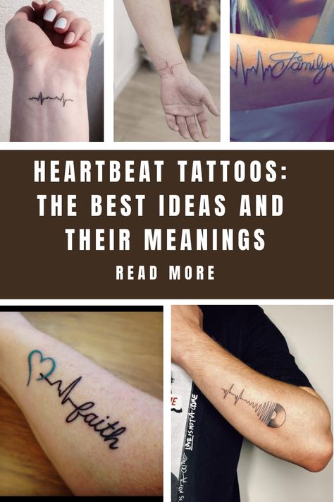 Tattoos are artworks that will go with you for a lifetime, and even if you erase them, there will be scars on… Heartbeat Tattoo Memorial, Heart Beat Tattoo, Heartbeat Tattoos, Pulse Tattoo, Heartbeat Tattoo Design, Heartbeat Tattoo, Symbols Of Strength, Tattoo Designs And Meanings, Love Can