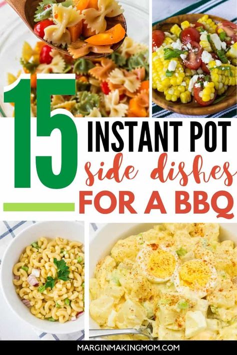 Whether you want cold salads or hot dishes, these are some of the best Instant Pot side dishes to take to a BBQ, 4th of July picnic, family reunion, or any other gathering this summer! #instantpot Side Dishes Summer, Instant Pot Side Dishes, Easy Pressure Cooker Recipes, Fast Meals, Bbq Side Dishes, Easy Macaroni, Freezer Meal Planning, Best Instant Pot Recipe, Summer Side Dishes