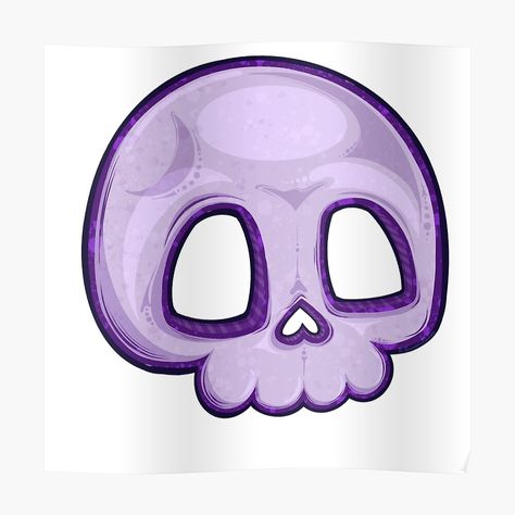 "Purple Skull" Sticker for Sale by allisonious | Redbubble Skull Cute Drawing, Cute Skull Illustration, Cute Skull Drawing, Cute Heart Drawings, Skeleton Wallpaper, Heart Drawings, Purple Skull, Cute Skull, Skeleton Head