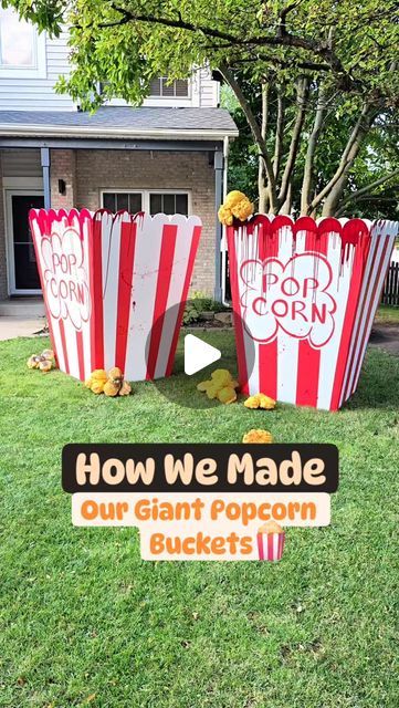 Diy Movie Theater, Popcorn Box Diy, Popcorn Decorations, Popcorn Theme, Outdoor Movie Party, Popcorn Buckets, Popcorn Stand, Popcorn Cart, Diy Popcorn