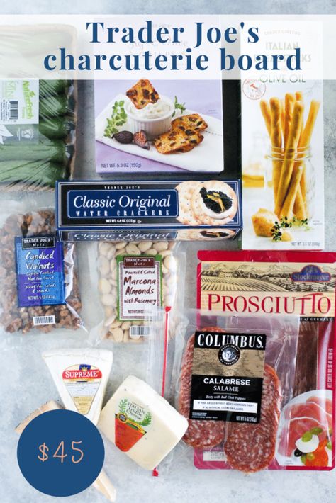 Easy Charcuterie Board Trader Joes, Charcuterie Shopping List, Charcuterie Board Ideas Trader Joes, Vegetarian Charcuterie Board Ideas, Trader Joes Charcuterie Board, Vegetarian Charcuterie Board, Vegetarian Charcuterie, Trader Joes Recipes Dinner, Trader Joes Snacks