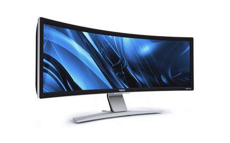 NEC 43-inch Curved Monitor - $8,000 Play Computer, Curved Monitor, Wallpaper Computer, Dual Screen, Tech Toys, Computer Games, Geek Gadgets, Gadgets And Gizmos, Apple Mac