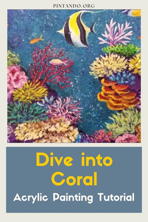 If you've ever marveled at the vibrant colors and breathtaking beauty of coral reefs and their fascinating inhabitants, this tutorial is a must-watch for you! In this artistic journey, we will be immersing ourselves in the captivating realm of acrylic painting, guided by a skilled artist who will take us step by step through the creation of a stunning coral reef teeming with tropical fish. Whether you're an experienced painter seeking to expand your repertoire or a beginner eager... Acrylic Tutorials, Marine Art, Acrylic Painting Tutorials, Coral Reefs, Step By Step Painting, Tropical Fish, Learn To Paint, Coral Reef, Painting Tutorial