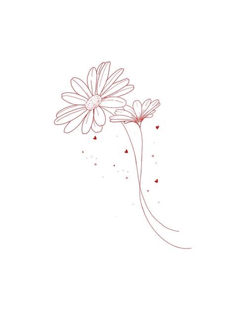 Daisy Fine Line Tattoo, Flower Fine Line Tattoo, Tattoo Daisy, Small Daisy Tattoo, Daisy Tattoo Designs, Daisy Flower Tattoos, Small Shoulder Tattoos, Illustration Tattoo, Daisy Tattoo