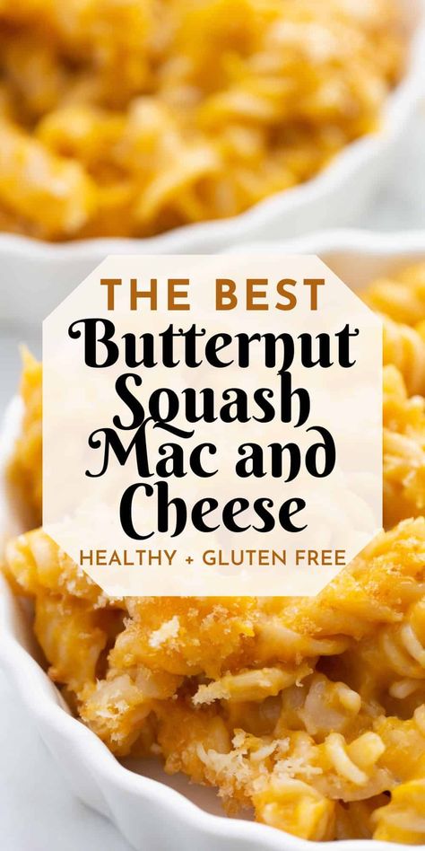 This dreamy Butternut Squash Mac and Cheese recipe is full of hidden veggie power, but it's so creamy, cheesy, and delicious, nobody would ever guess it's healthy! And the best part - it comes together so fast thanks to the Instant Pot! Butternut Squash Mac And Cheese Trader Joes Recipe, Gluten Free Butternut Squash Mac And Cheese, Butternut Squash Mac And Cheese Baked, Summer Squash Mac And Cheese, Healthy Butternut Squash Mac And Cheese, Roasted Butternut Squash Mac And Cheese, Easy Butternut Squash Mac And Cheese, Spaghetti Squash Mac And Cheese, Butternut Mac And Cheese