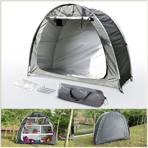 Bike Cover Storage Tent, Foldable Outdoor Bike Tent for Bikes, Garden Tools, Lawn Mover, Waterproof Storage Tent Bicycle Storage Shed, Bike Shelter, Portable Sheds, Foldable Bike, Foldable Bikes, Green Bike, Bike Cover, Outdoor Biking, Bicycle Storage