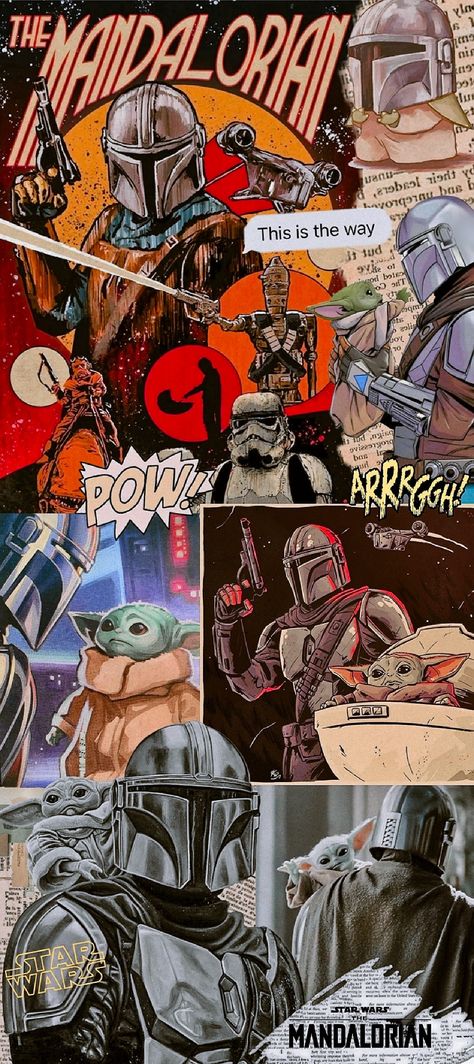 Star Wars Poster Wallpaper, Star Wars Collage Aesthetic, The Mandolarian Wallpaper, Mandalorian This Is The Way, This Is The Way Mandalorian Wallpaper, Mando And Grogu Wallpaper, Star Wars Mandalorian Wallpaper, Mandalorian Collage, Mandalorian Wallpaper Iphone