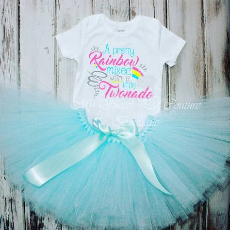 Do you have a Little Two-Nado having a Birthday soon? This would be perfect for them! #MSPCB #mysweetpeacoutureboutique #2ndbirthday #secondbirthday #two #twonado #two-nado #tornado #terribletwos #etsy #etsyseller #etsyshop #handmade #rainbow #rainbowbirthday Fournado Birthday Party Girl, Twonado Party, Birthday Second, Pretty Rainbow, Girls Birthday Party Themes, Baby Birthday Themes, Second Birthday Ideas, 2nd Birthday Shirt, Ice Cream Birthday Party