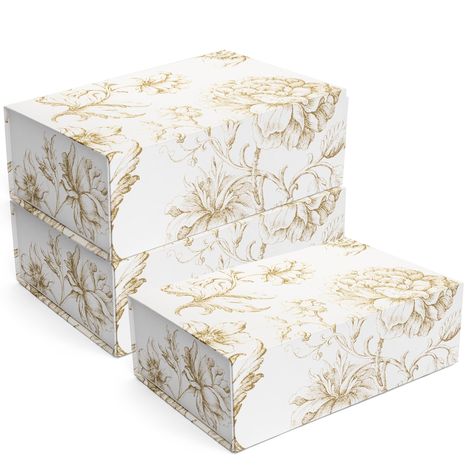 PRICES MAY VARY. VERSATILE LUXURY | Our Sorarto Magnetic Gift Box is perfect for a myriad of occasions. Be it as a wedding gift box, a pretty box for a bride, or for bridesmaid proposal gifts, the stunning gold floral design makes it stand out. FLORAL CHIC | The unique floral design adds a hint of elegance and class to your gift. Your loved ones will be charmed by this beautifully crafted luxury gift box. SUSTAINABLE AND REUSABLE | Designed with an eco-friendly approach, our decorative gift boxe Decorative Gift Boxes, Wedding Memory Box, Wedding Memory, Gift Boxes With Lids, Magnetic Gift Box, Bridesmaid Gift Boxes, Wedding Gift Boxes, Bridesmaids And Groomsmen, Proposal Gifts