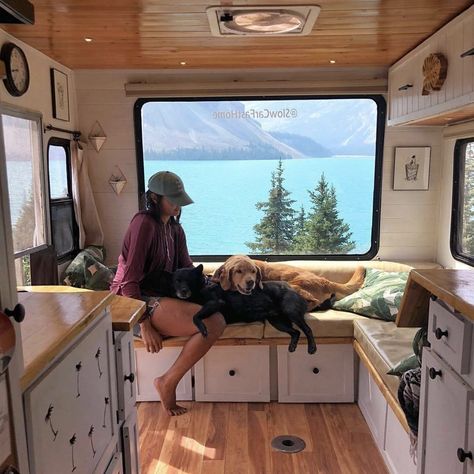 Van Down By The River, Living In A Van, Living With Dogs, Bus Living, Mobile Living, Bus Life, Camper Van Conversion Diy, Camper Living, Van Living