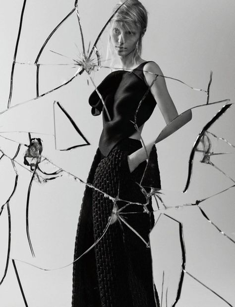 Craig Mcdean, Interview Magazine, Georgia May Jagger, Broken Glass, Photoshoot Inspiration, Body Image, Grey Fashion, Gothic Fashion, Creative Photography