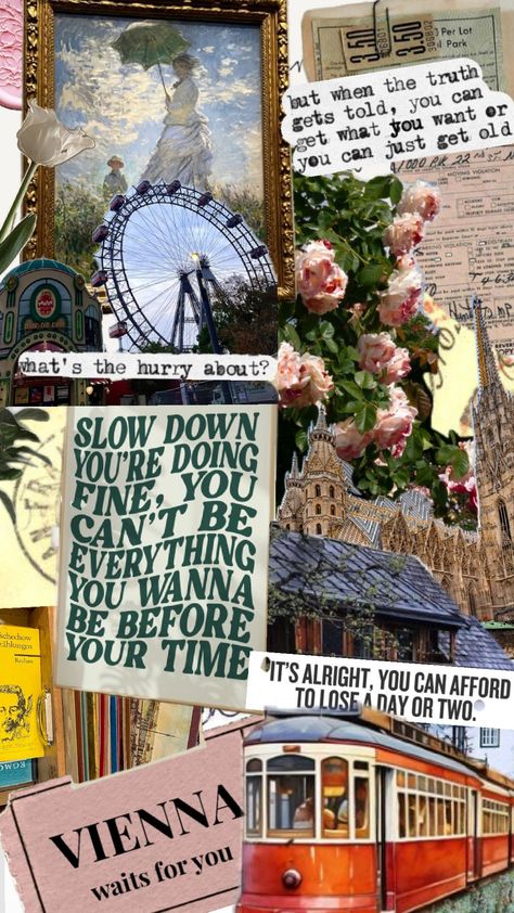 #vienna #viennawaitsforyou #billyjoel #slowdown #you'redoingfine #song #rest Vienna Song Aesthetic, Vienna Aesthetic Billy Joel, Vienna Waits For You Wallpaper, Vienna Billy Joel Wallpaper, Vienna Aesthetic Wallpaper, Crème Wallpaper, Vienna Song, Vienna Wallpaper, Vienna Lyrics