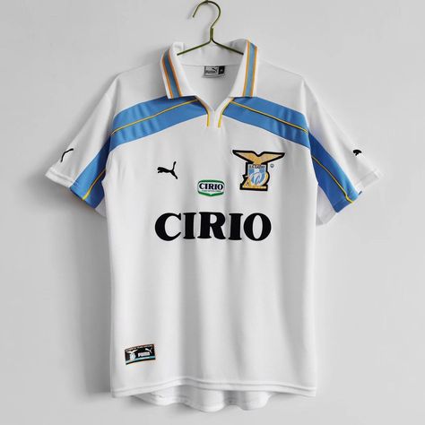 Free Delivery Worldwide + Zero Taxes Buy 1 Get 2nd Half Price Please check out our other Retro Lazio shirts here Size S = 38" Chest Size M = 40" Chest Size L = 42" Chest Size XL = 44" Chest Size XXL = 46" Chest Retro Soccer Jersey, Vintage Football Shirts, Retro Football Shirts, Classic Football Shirts, Football Tops, Vintage Jerseys, Retro Football, Vintage Football, Soccer Shirts