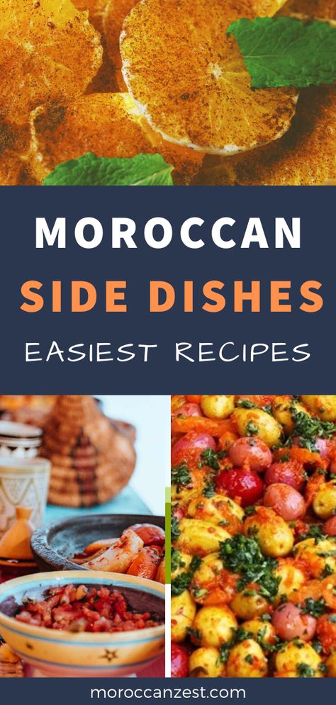 Moroccan Side Dishes, Moroccan Tagine Recipes, Moroccan Desserts, Tagine Cooking, Moroccan Salad, Morocco Food, Moroccan Cooking, Middle East Recipes, Tagine Recipes