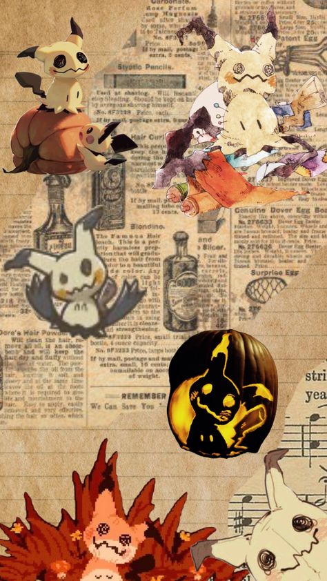 Pokemon Wallpaper Mimikyu, Pokemon Collage, Aesthetic Images, Pokemon, Collage