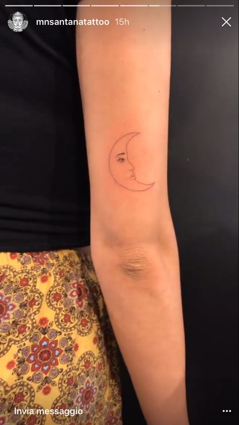 Whole Moon Tattoo, Moon Tattoo With Face, Moon Face Tattoo, Luna Montana, Montana Style, Tattoos Inspo, Moon Tattoos, Moon Face, Face Tattoo