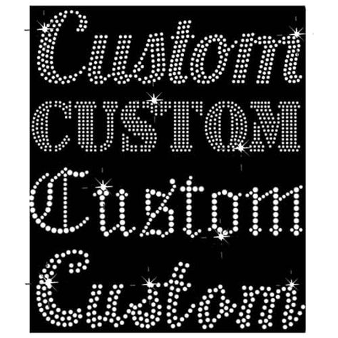 Iron-on Custom Rhinestone Words, Personalized Bling Text, Sparkly Iron On Clear,Pink,Purple, Red Rhinestone Color, Elegant fun fonts, Crystal T-Shirt Transfer Fun Fonts, Custom Rhinestone, T Shirt Transfers, Red Rhinestone, Cool Fonts, Pink Purple, Crystals, Purple, Red