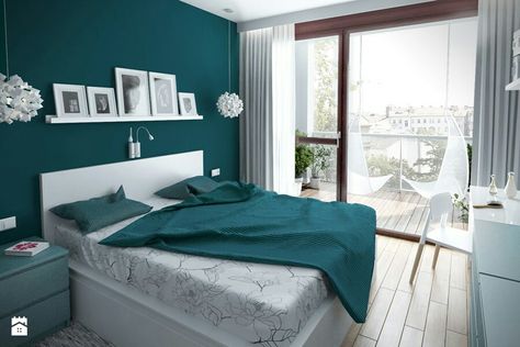 Teal Rooms, Turquoise Room, Parents Bedroom, Bedroom Decor For Small Rooms, Bedroom Wall Designs, Small Room Decor, Bedroom Wall Colors, Bedroom Decor Design, Bedroom Green