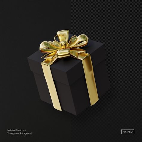 PSD 3d black gift box with golden bow an... | Premium Psd #Freepik #psd #gift-box-icon #present #present-icon #christmas-gift-box Icon Christmas, Golden Bow, 3d Logo Design, Box Icon, Isabelle Lightwood, Gold Gift Boxes, 3d Icons, Black Gift Boxes, 3d Logo