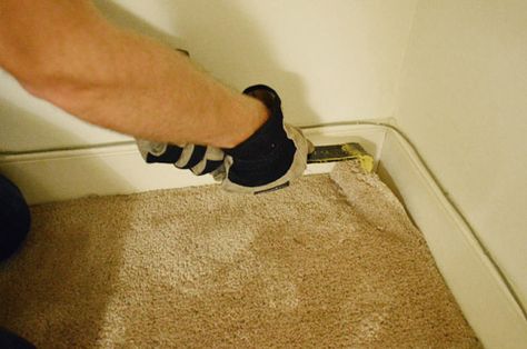 how to rip up carpet | Young House Love Upstairs Carpet, Ripping Up Carpet, How To Remove Carpet, Carpet Video, Remove Carpet, Removing Carpet, Hotel Carpet, Young House, Carpet Texture