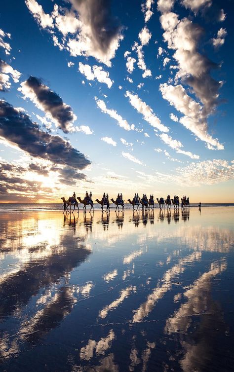 Broome Western Australia Reflection In Water, Paradise Travel, Australia Photos, Beautiful Skies, Water Reflections, Amazing Sunsets, Travel Australia, Drone Photography, Australia Travel