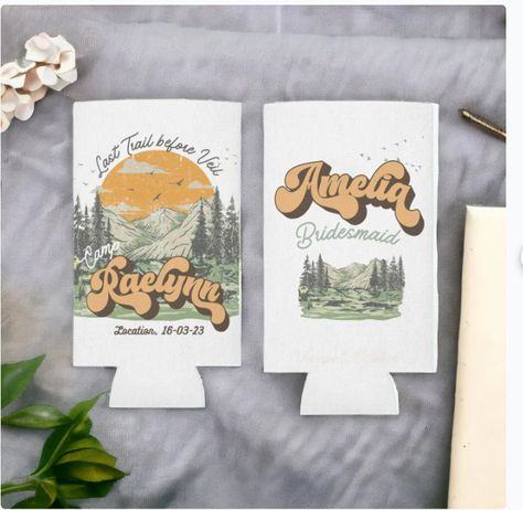 🏕️ Get Ready to Camp and Celebrate! Custom Camp-Themed Bachelorette Party Can Coolers 🏕️ Bridesmaid Party Favors, Camping Bachelorette, Themed Bachelorette, Beer Party, Bridesmaid Party, Bachelorette Party Themes, Camping Adventure, Bach Party, Camping Theme