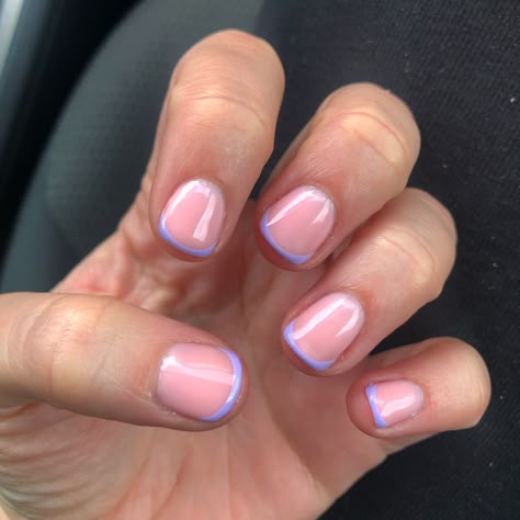 Short Biab Nails French Tip, Short Square Builder Gel Nails, Builder Gel French Nails, Pink Base French Nails Short, Pink Tip Biab Nails, French Builder Gel, Builder Gel Nails, Girls Nails, French Tip Nails