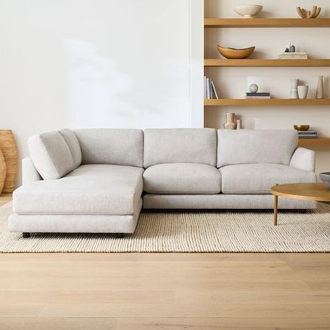 Chair Sectional Sofa All Living Room | West Elm Comfortable Sectional, Modern Sofa Sectional, Sleeper Sectional, Home Sofa, Sofa Seats, Modern Sectional, Chaise Sectional, Bench Cushion, Small Living Room