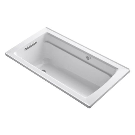 KOHLER Archer 32-in W x 60-in L White Acrylic Rectangular Reversible Drain Drop-In Air Bath at Lowe's. With BubbleMassage hydrotherapy, airjets release thousands of bubbles to massage your body at the level of intensity you prefer. Taking its design cues Kohler Archer Tub, Bathtub Repair, Drop In Tub, Air Tub, Craftsman Furniture, Tub Doors, Whirlpool Tub, Soaking Bathtubs, Whirlpool Bathtub