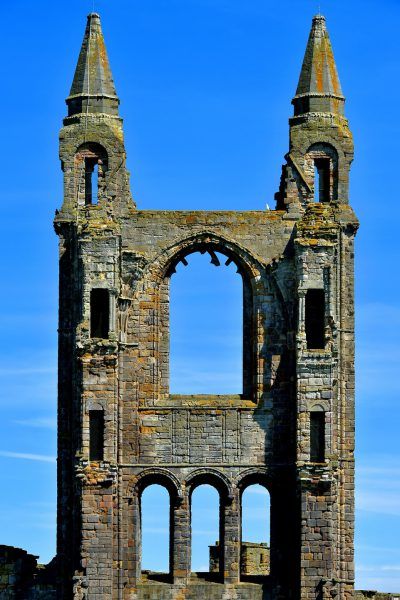 East Twin Spires at St Andrews Cathedral, Scotland. St Andrews Cathedral, Gallery Design, The Cathedral, St Andrews, Tower Bridge, Glasgow, Edinburgh, Image Search, Scotland