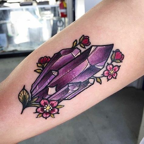 Gem Tattoos For Women, Gem Tattoo Design, Amethyst Tattoo, Opal Tattoo, Crystal Ball Tattoo, Crystal Tattoos, Filler Ideas, Tiny Tats, Gem Tattoo