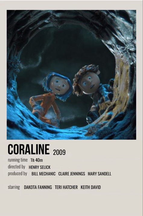 minimal polaroid movie poster for coraline Coraline Poster, Movie Character Posters, Indie Movie Posters, Coraline Movie, Iconic Movie Posters, Movie Card, Film Posters Minimalist, Tim Burton Films, Tim Burton Movie