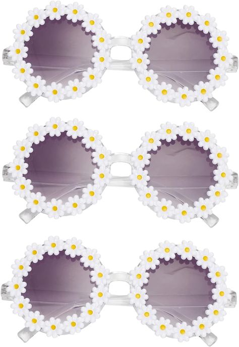 Amazon.com: Oagsln 3 Packs Daisy Sunglasses Daisy Flower Shape Round Glasses Toddler Kids Girl Daisy Flower Round Anti-UV Sunglasses : Clothing, Shoes & Jewelry Daisy Flower Outfit, Daisy Glasses, Daisy Sunglasses, Uv Sunglasses, Round Glasses, Cloth Flowers, Toddler Kids, Eras Tour, Daisy Flower