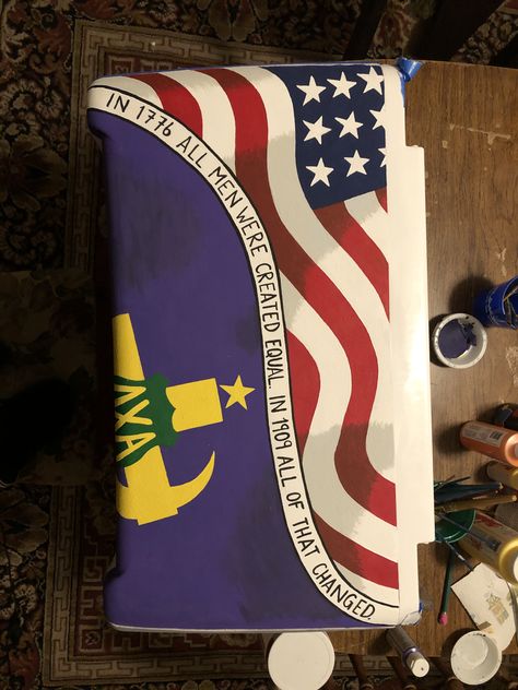 American Flag / Lambda Chi Alpha Flag Hand Painted Cooler Frat Cooler Lambda, Lambda Chi Frat Cooler, Lambda Chi Alpha Cooler, Painted Fraternity Coolers, Frat Formal, Formal Cooler Ideas, Fraternity Formal, Fraternity Coolers, Formal Cooler