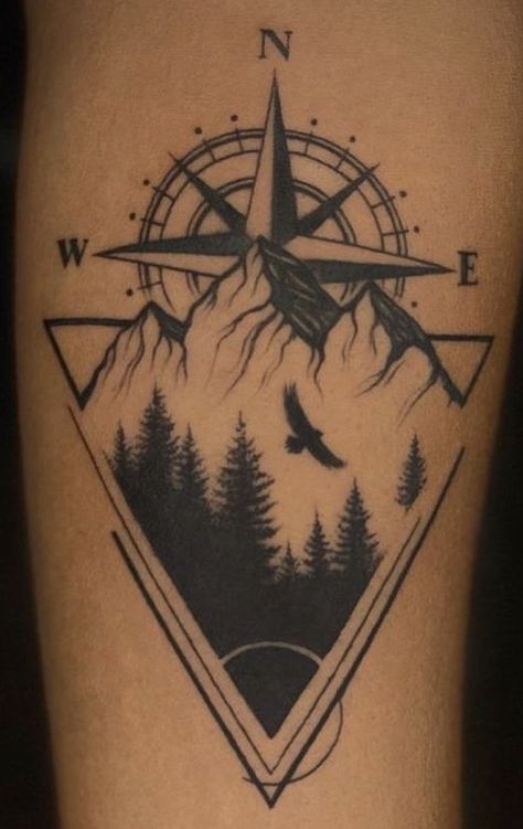 Leg Tattoos For Men Calves, Small Nature Tattoo, Viking Compass Tattoo, Natur Tattoo Arm, Chest Tattoo Drawings, Arm Tattoos For Guys Forearm, Men's Tattoos, Colorado Tattoo, Band Tattoos For Men