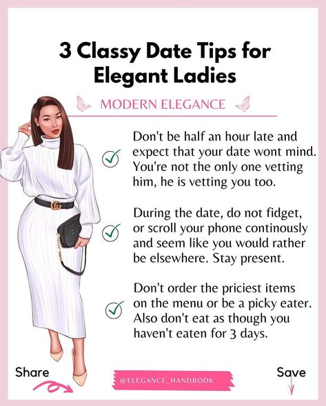 Femininity & Personal Branding Coach’s Instagram post: “If you get lots of first dates, that fail to mature into second or third dates, maybe it’s time to take a step back and gain some self-…” Date Etiquette, First Date Etiquette, Rules For Women, Date Tips, First Date Rules, Fashion Facts, Proper Etiquette, Logic And Critical Thinking, Classy Lifestyle