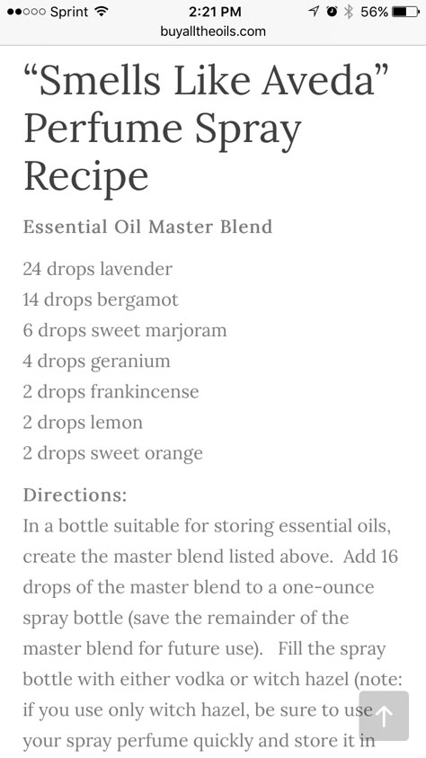 Aveda Scent Recipe, Smells Like Aveda, Aveda Perfume, Essential Oil Perfume Blends, Perfume Blends, Essential Oil Perfumes Recipes, Essential Oil Diffuser Blends Recipes, Perfume Recipes, Essential Oils Herbs