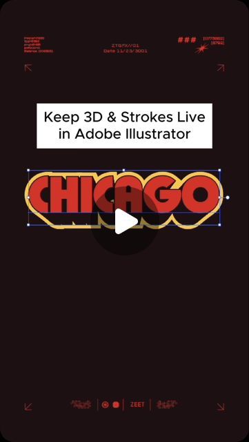 ZEET on Instagram: "Keep your text effects live and editable in Adobe Illustrator.  . We’ve all been there, copy and pasting behind, then increasing stroke widths, outlining text…. and then the client wants to make a change. 🤦🏻‍♂️  . With this method you can keep all your text effects live for quick and easy editing.  . . . . . . #graphicdesign #typography #howto #designhack #adobeillustrator #adobeillustratortutorial #logodesign #logotype #wordmark #wordmarklogo #branddesign #chicago #vintage" Outline Text Illustrator, Cool Text Effects Illustrator, Text Effects Illustrator, Illustrator Text Effects, Typography Tutorial Illustrator, Typography Effects, Typography Tutorial, Illustrator Typography, Chicago Vintage