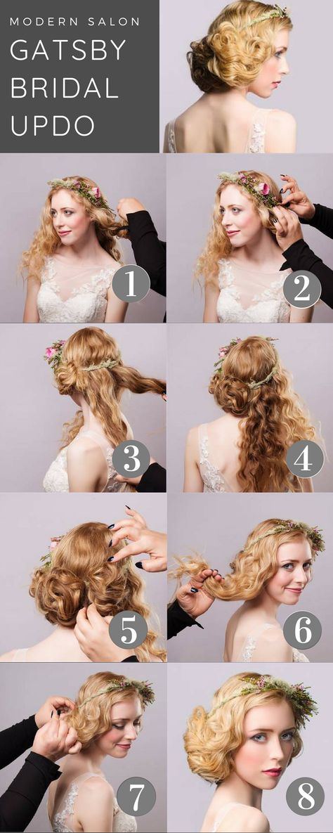 Long Hair Gatsby Hairstyles, Long Hair Great Gatsby Hairstyles, Headband Tutorial Great Gatsby, 1920s Updo Tutorial, Great Gatsby Hair Tutorial, Great Gatsby Hairstyles, Gatsby Hair, Stepford Wife, Great Gatsby Party