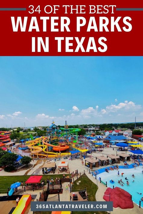 Texas does not disappoint when it comes to splish-splashing fun, and has an array of water parks for all ages. In Texas you'll find indoor waterparks, massive outdoor water parks, heated pools, and more, ensuring you have access to water fun year-round. Here are 34 water parks in Texas that guarantee lots of ways to make a splash! Water Parks In Texas, Top Family Vacations, Fun Water Parks, Best Amusement Parks, Midland Texas, Southwest Travel, Texas Places, Indoor Waterpark, Water Parks