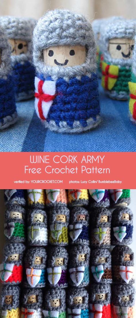 Suits Of Armor, Crochet Phone Cases, Easy Crochet Projects, New Toy, Wine Corks, Cork Crafts, Big Guy, Wine Cork, Bottle Holder