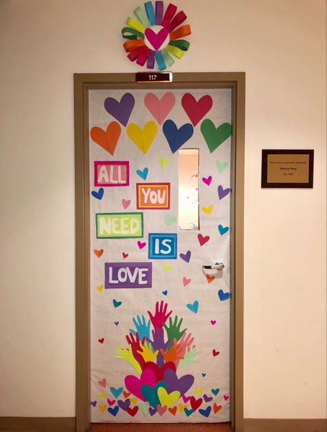 Heart Door Decorations Classroom, Valentine's Day Classroom Decorations, Kindness Doors For Classroom, Classroom Decor Valentines Day, Valentine’s Classroom Door, Valentine's Day Door Decorations, Valentine's Door Decorations, Valentine Day Door Decorations Classroom, Valentines Day Classroom Door Ideas