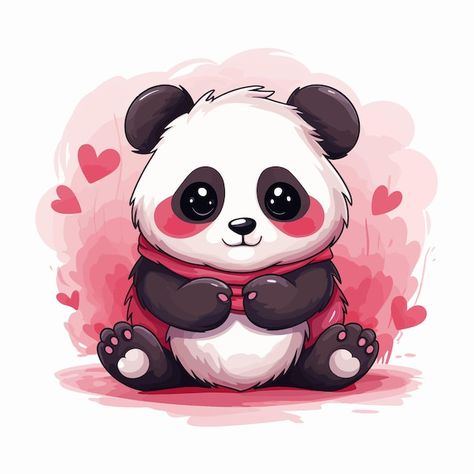 Cute panda bears couple hugging vector i... | Premium Vector #Freepik #vector #kawaii-animals #kawaii #baby-panda #cute-panda Panda Head Drawing, Kawaii Panda Wallpaper, Kid Doodles, Panda Aesthetic, Panda Couple, Panda Bear Art, Panda Vector, Panda Hug, Cute Small Drawings