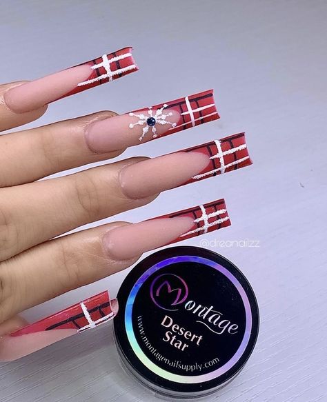 Burberry Christmas, Cute Acrylic Nail Designs, Cute Acrylic Nails, Acrylic Nail Designs, Christmas Nails, Acrylic Nails, Burberry, Nail Designs, Nails