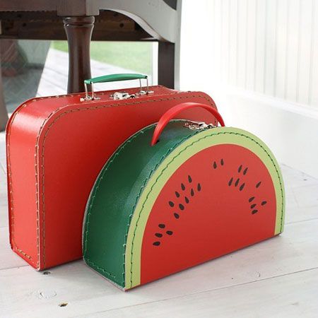 Watermelon Bag, National Watermelon Day, Watermelon Patch, Watermelon Decor, Watermelon Party, Vintage Luggage, Stylish Storage, Cute Bags, Melon