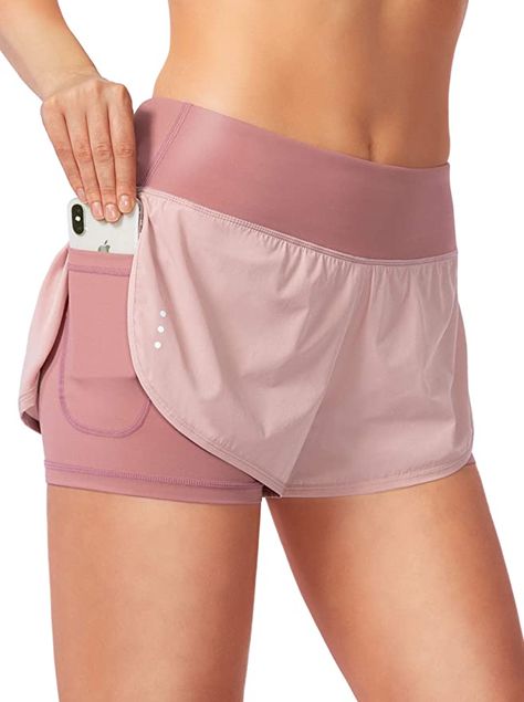 Best Running Shorts, Shorts Workout, Womens Athletic Shorts, Pink Activewear, Running Shorts Women, Split Design, Spandex Shorts, Gym Yoga, Shorts For Women